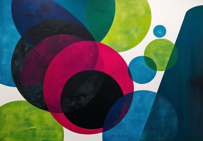 Cercles abstraits colorés se chevauchant par Art & Soul Creations