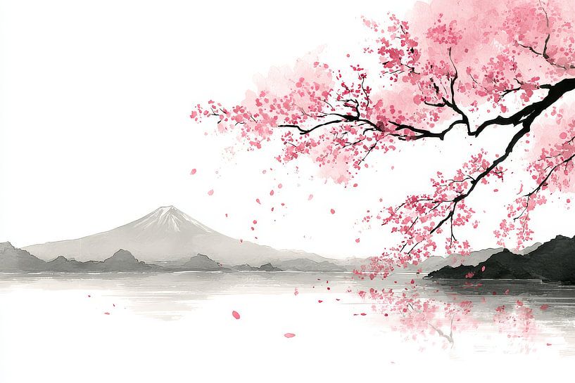 art oriental paysage japon par Egon Zitter