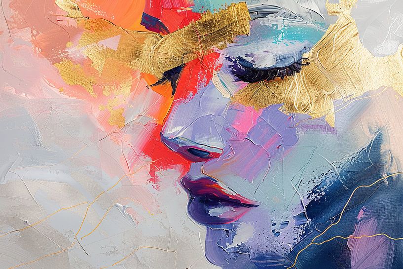 Abstraktes Porträt von Abstraktes Gemälde