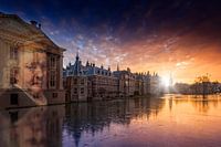 Projection Self-portrait by Rembrandt van Rijn, on exterior of Mauritshuis