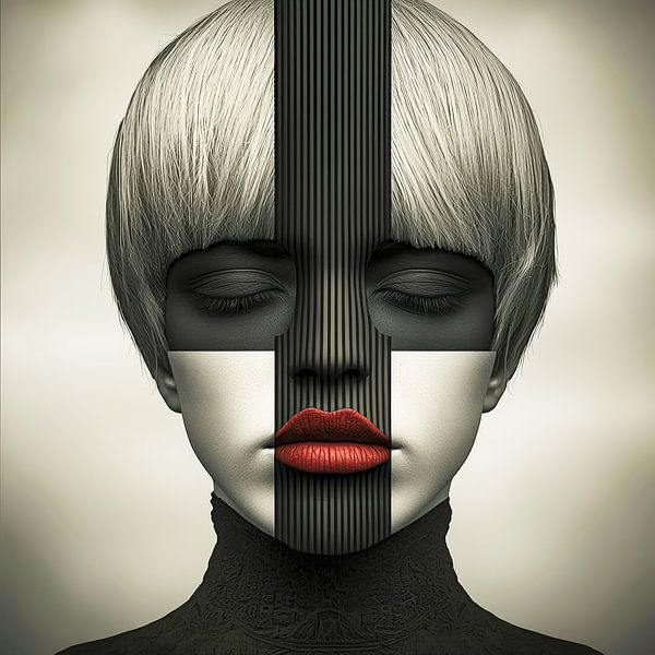 Verschlossene Lippen von Klaus Tesching - Art-AI