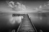 Gerüstbau in Schwarz und Weiß