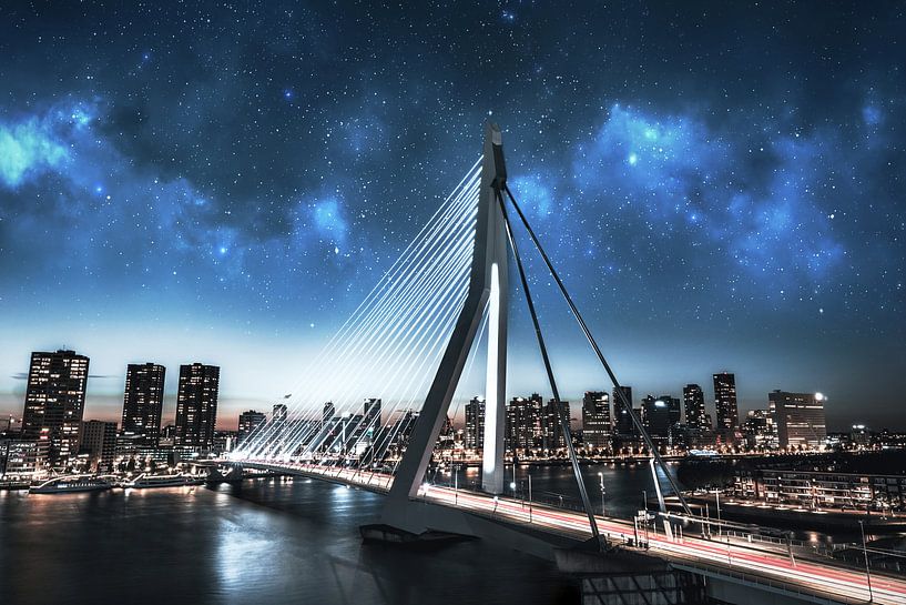 Rotterdam galaxy Erasmusbrug von vedar cvetanovic
