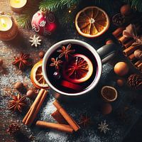 Mulled wine  and winter condiments