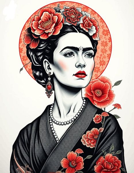 Frida Japanese Art 6 by MIROKKU