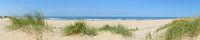 Panorammic beach view during summer at the North Sea