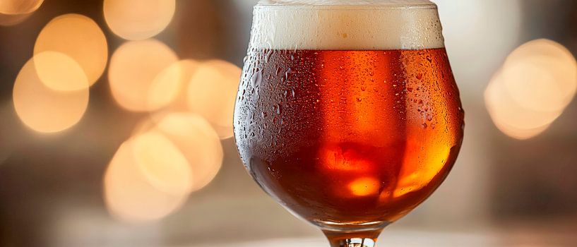 Delicious beer in an elegant glass by Poster Art Shop