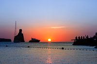 Sunset on Ibiza near Benirras