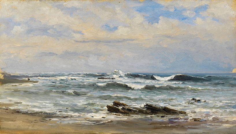 Carlos de Haes-Zeegolven, Paysage antique par finemasterpiece