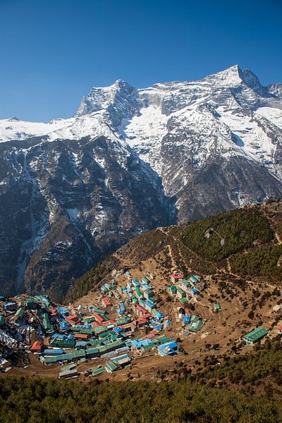 Village Namche Bazaar by Ton Tolboom