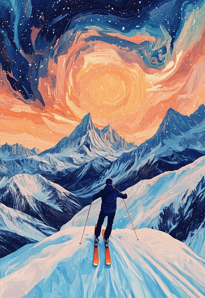 Tempête solaire dans les montagnes par Dream Drip