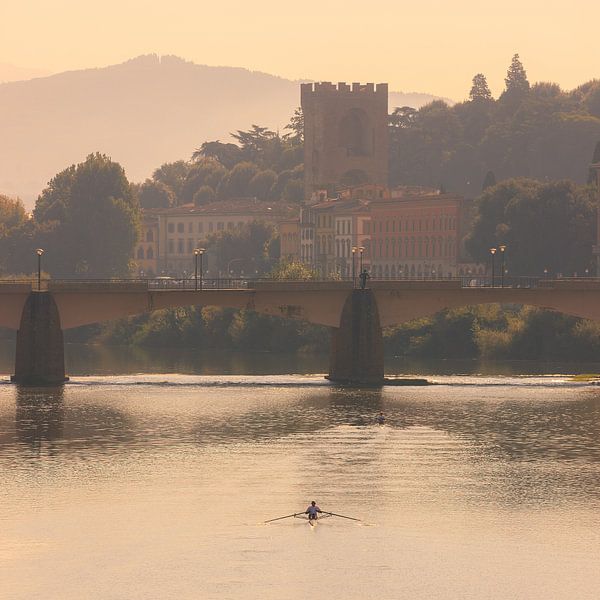 Morning light over the Arno river in Florence, Italy by Henk Meijer Photography