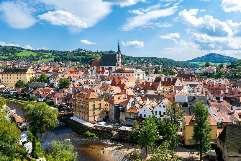 Cityscape of Ceský Krumlov in the Czech Republic by Evert Jan Luchies