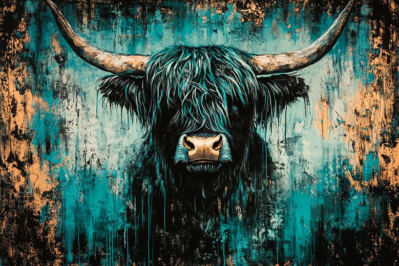 Modern painting Scottish highlander by Imperial Art House