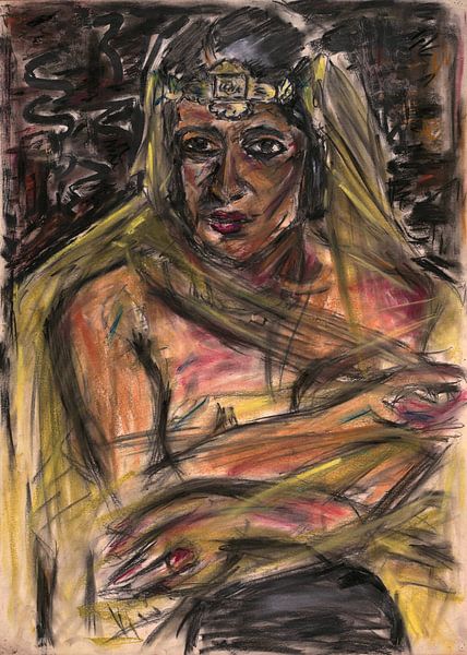 Portrait of a woman wearing yellow, Arno Nadel by Atelier Liesjes