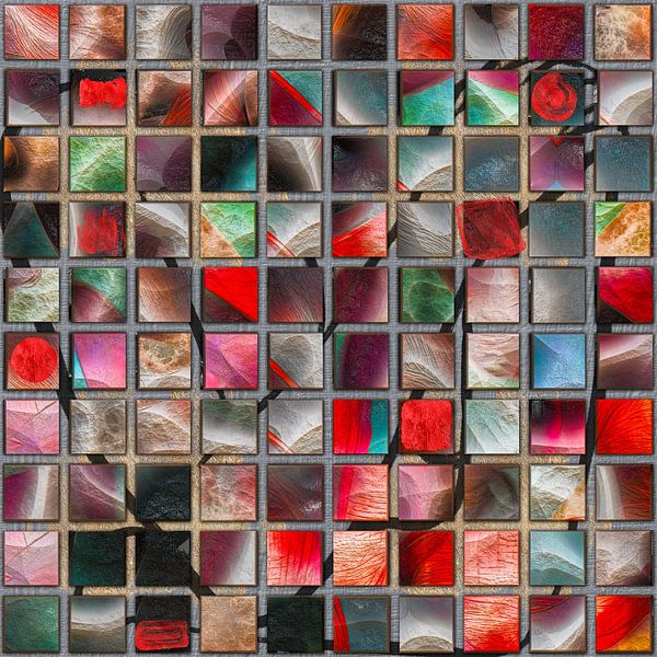 Abstracte tegels met kunst in de diepte van Arjen Roos
