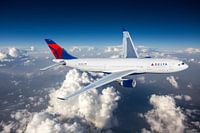 Delta Air Lines Airbus A330-200 at cruising altitude