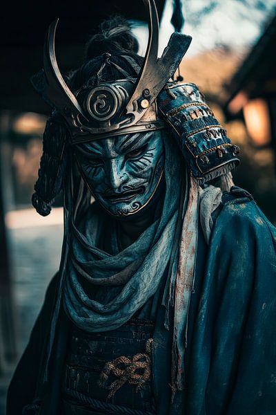 Samouraï en armure traditionnelle par Poster Art Shop