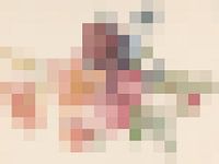 Abstrakte Landschaft mit Zwiebelfeldern