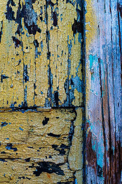 Altes, buntes Holz (gelb) von Flatfield