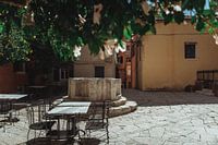 Greek square in Corfu town | Travel photography fine art photo print | Greece, Europe