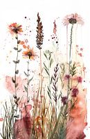 Aquarelle de fleurs sauvages