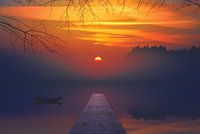 Sunset with scaffolding