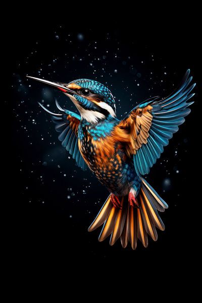 Rapide comme l'éclair et envoûtant : le martin-pêcheur par New Future Art Gallery