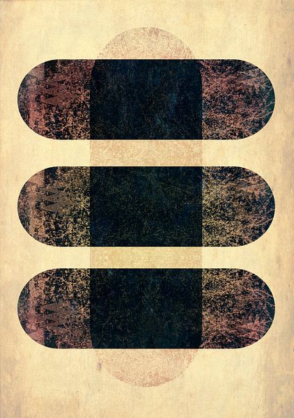 Goldenes Gleichgewicht Japandi Abstrakt von Mad Dog Art