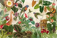 Wilde Tiere Im Tropischen Üppigen Dschungel