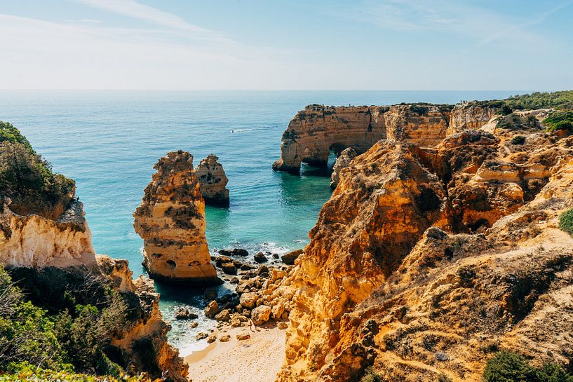 Beach Portugal from above | Travel photography Algarve by Suzanne Spijkers