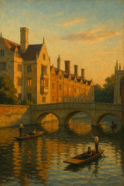 Cambridge Golden Hour - Réflexions au bord de la rivière Cam par Travel Shop