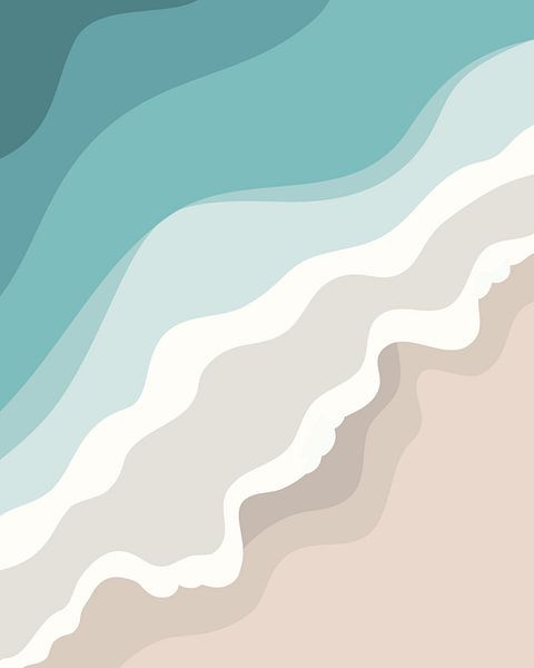 The beach with the waves of the sea by Studio Miloa