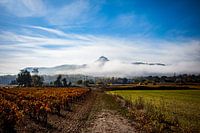 Nuages bas dans l'Ardèche en France