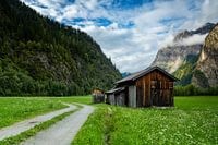 Alpine hut between the Alps in Tyrol
