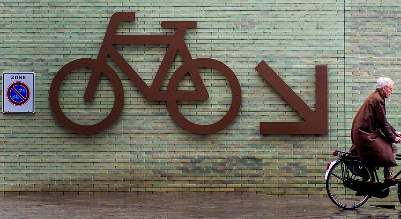 Op weg naar de fietsenkelder. par Maerten Prins