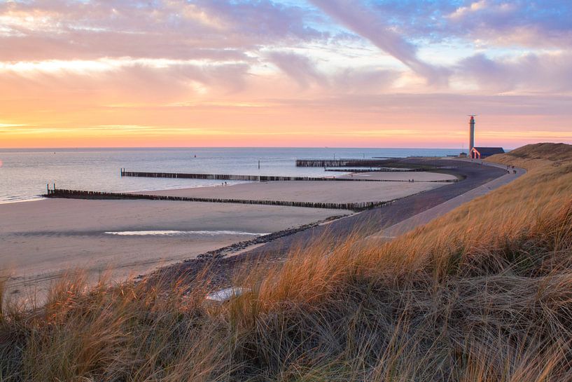 Fiery sunset Westkapelle by Tom Hengst