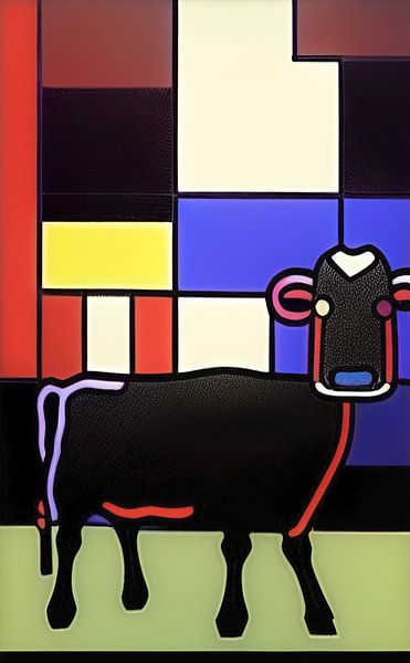 Vache Mondrian par Niek Traas
