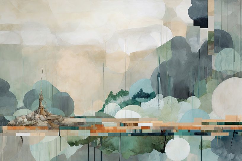 Mammals Gardening | Abstract painting by Eye catching paintings