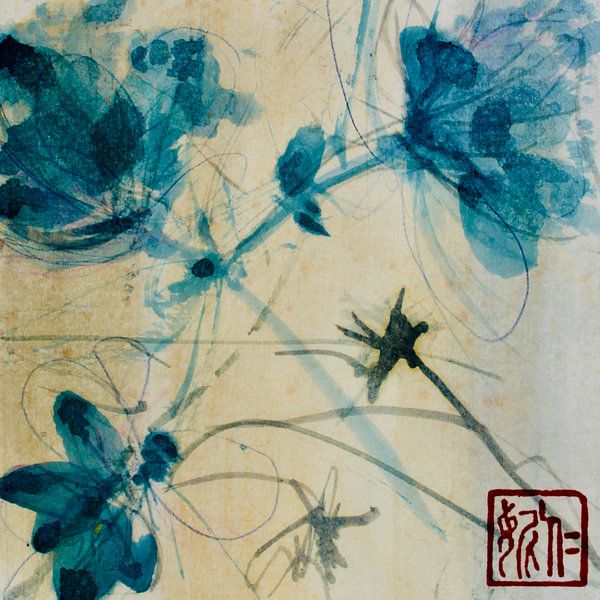 Blaue Blumen von RAR KRAMER - Visual poet