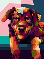 Dog pet in wpap art