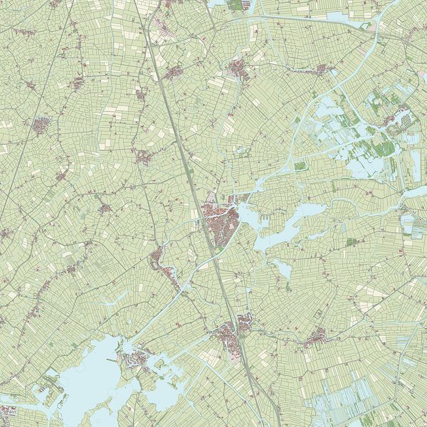 Karte von Boarnsterhim von Rebel Ontwerp