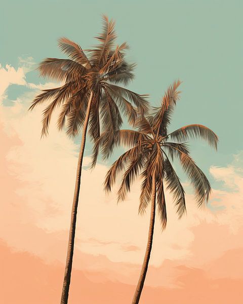 Palmen von Abstraktes Gemälde