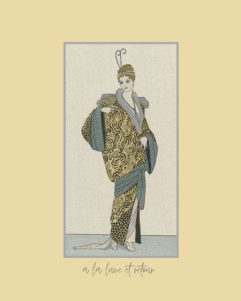 A la lune et retour | historical art deco fashion print by NOONY