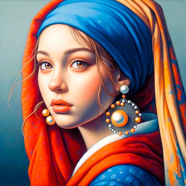 Das Mädchen mit der orangefarbenen Perle. von Ineke de Rijk