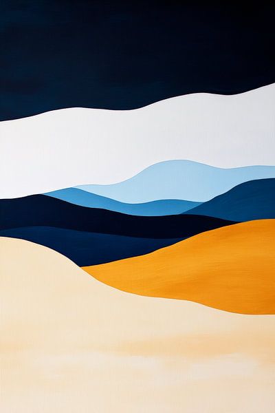 Des vagues de couleurs : Desert Blues par Poster Art Shop