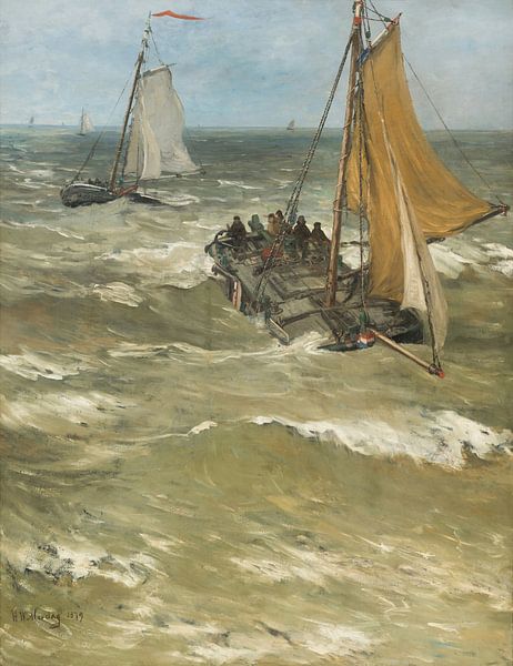 In the Surf, Hendrik Willem Mesdag, Sina Mesdag-van Houten by Masterful Masters