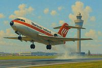 Departure from the Lowlands - Martinair F28 at Schiphol Airport