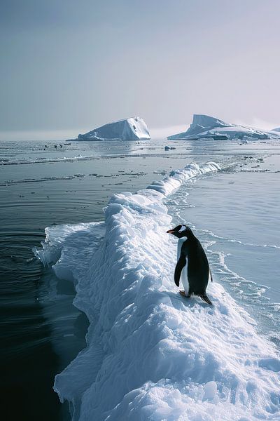 Pingouin sur la piste de glace par ByNoukk