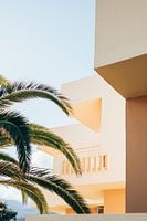 Das gelbe Hotel in den Bergen auf Kreta, Griechenland